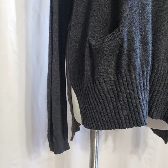 Yoon Sweater S Oversized Black & Gray V- Neck - Picture 5 of 5